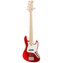 SADOWSKY MetroExpress 21-Fret Vintage J/J Bass, Maple, 5-String (Candy Apple Red Metallic)