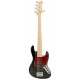 SADOWSKY MetroExpress 21-Fret Hybrid P/J Bass, Maple, 5-String (Solid Black High Polish)