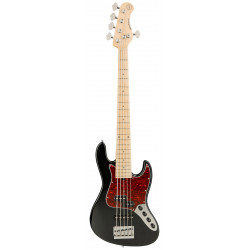 SADOWSKY MetroExpress 21-Fret Hybrid P/J Bass, Maple, 5-String (Solid Black High Polish)