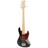 SADOWSKY MetroExpress 21-Fret Hybrid P/J Bass, Maple, 5-String (Solid Black High Polish)