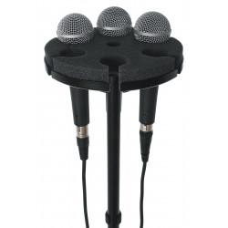 GATOR FRAMEWORKS GFW-MIC-6TRAY Multi Microphone Tray Holds 6 Microphones