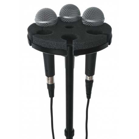 GATOR FRAMEWORKS GFW-MIC-6TRAY Multi Microphone Tray Holds 6 Microphones