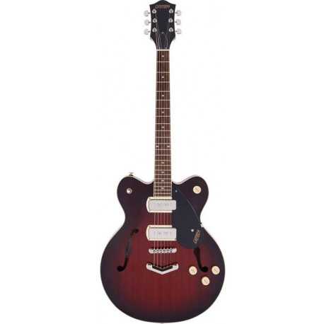 GRETSCH G2622-P90 STREAMLINER CENTER BLOCK DOUBLE-CUT WITH V-STOPTAIL CLARET BURST
