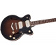 GRETSCH G2655-P90 STREAMLINER CENTER BLOCK JR. DOUBLE-CUT P90 WITH V-STOPTAIL BROWNSTONE