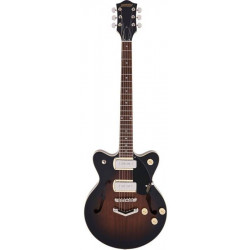 GRETSCH G2655-P90 STREAMLINER CENTER BLOCK JR. DOUBLE-CUT P90 WITH V-STOPTAIL BROWNSTONE