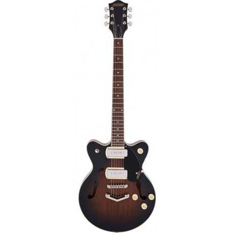 GRETSCH G2655-P90 STREAMLINER CENTER BLOCK JR. DOUBLE-CUT P90 WITH V-STOPTAIL BROWNSTONE