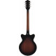 GRETSCH G2655-P90 STREAMLINER CENTER BLOCK JR. DOUBLE-CUT P90 WITH V-STOPTAIL BROWNSTONE