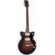 GRETSCH G2655-P90 STREAMLINER CENTER BLOCK JR. DOUBLE-CUT P90 WITH V-STOPTAIL BROWNSTONE