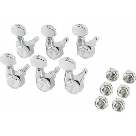 FENDER LOCKING MACHINE HEADS FOR STRATOCASTER/TELECASTER ALL SHORT POST CHROME