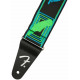 FENDER STRAP NEON MONOGRAMMED GREEN BLUE