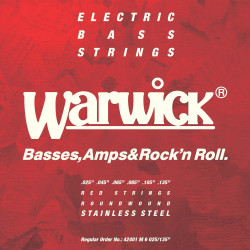 WARWICK 42401 RED Stainless Steel Medium 6-String (25-135)