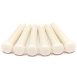GRAPH TECH PP-1100-01 TUSQ Bridge Pins No Dot - White (6 Pcs)