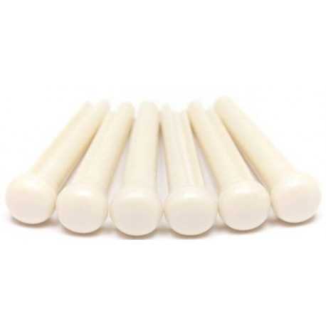 GRAPH TECH PP-1100-01 TUSQ Bridge Pins No Dot - White (6 Pcs)