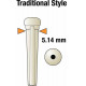 GRAPH TECH PP-1100-01 TUSQ Bridge Pins No Dot - White (6 Pcs)