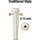 GRAPH TECH PP-1142-00 TUSQ Bridge Pins Martin Style 2mm White / Mother-Of-Pearl Dot (6 Pcs)