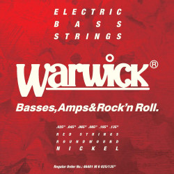 WARWICK 46401 RED Nickel Plated Medium 6-String (25-135)