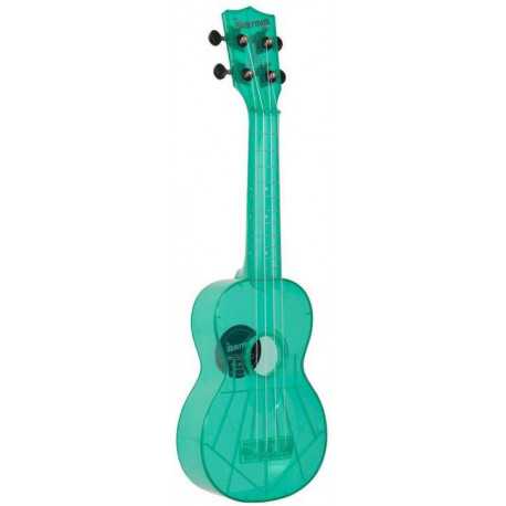 KALA WATERMAN FLUORESCENT BLUE SOPRANO UKULELE