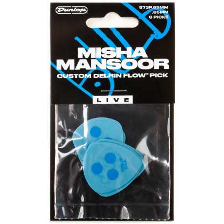 DUNLOP MISHA MANSOOR CUSTOM DELRIN FLOW PICK LIVE .65MM