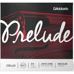 D'ADDARIO PRELUDE CELLO STRING SET 3/4 Scale Medium Tension