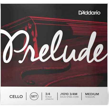 D'ADDARIO PRELUDE CELLO STRING SET 3/4 Scale Medium Tension