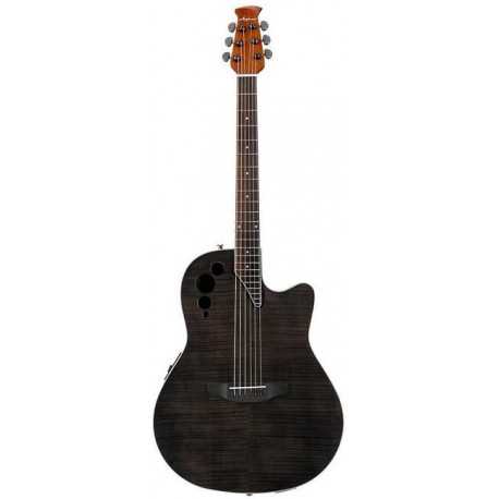 Ovation Applause AE44IIP-TBKF Mid Cutaway Trans BK Flame
