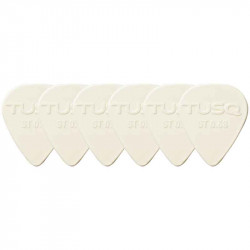 Graph Tech PQP-0068-W6 TUSQ Standard Pick .68mm White (Bright) 6 Pack