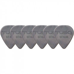 Graph Tech PQP-0088-G6 TUSQ Standard Pick .88mm Gray (Deep) 6 Pack