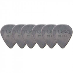 Graph Tech PQP-0100-G6 TUSQ Standard Pick 1mm Gray (Deep) 6 Pack
