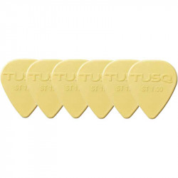 Graph Tech PQP-0100-V6 TUSQ Standard Pick 1mm Vintage (Warm) 6 Pack