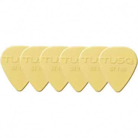 Graph Tech PQP-0100-V6 TUSQ Standard Pick 1mm Vintage (Warm) 6 Pack