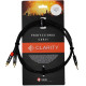 CLARITY MINIJACK-2XRCA-B/2M