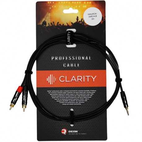 CLARITY MINIJACK-2XRCA-B/2M