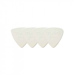 Graph Tech PQP-0401-W4 TUSQ Bi-Angle Pick 1mm White (Bright) 4 Pack