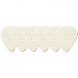 GRAPH TECH PQP-0088-W6 TUSQ STANDARD PICK 0.88mm WHITE (BRIGHT) 6 PACK