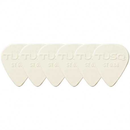 GRAPH TECH PQP-0088-W6 TUSQ STANDARD PICK 0.88mm WHITE (BRIGHT) 6 PACK