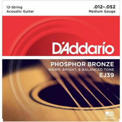 D'ADDARIO EJ39 PHOSPHOR BRONZE MEDIUM 12-STRING (12-52)