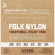 D'ADDARIO EJ34 FOLK NYLON 80/20 Bronze Ball End Black Treble
