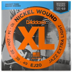 D'ADDARIO EJ20 XL NICKEL WOUND JAZZ EXTRA LIGHT (10-49)
