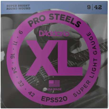 D'ADDARIO EPS520 XL PROSTEELS SUPER LIGHT (09-42)