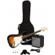 SQUIER by FENDER STRATOCASTER PACK LR BROWN SUNBURST GIG BAG 10G - 230V EU