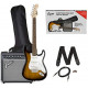 SQUIER by FENDER STRATOCASTER PACK LR BROWN SUNBURST GIG BAG 10G - 230V EU