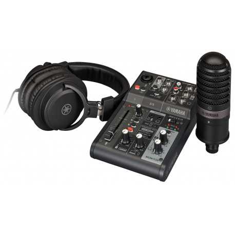 YAMAHA AG03MK2 LSPK Live Streaming Pack (Black)