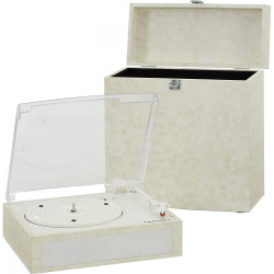 CROSLEY FUSION TURNTABLE + CASE COMBO (CREAM)