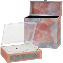 CROSLEY FUSION TURNTABLE + CASE COMBO (WATERCOLOR)