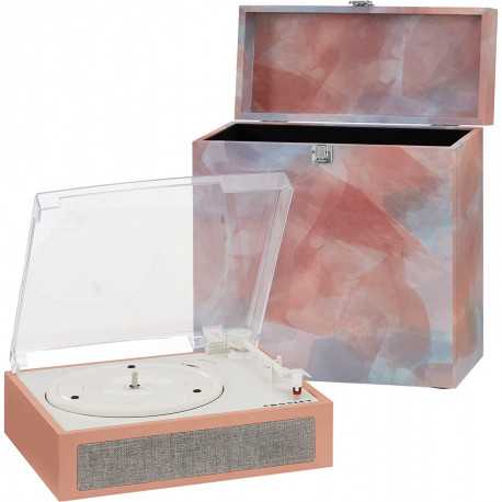 CROSLEY FUSION TURNTABLE + CASE COMBO (WATERCOLOR)