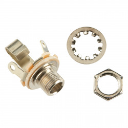 FENDER 1/4" 2-CONDUCTOR GUITAR OUTPUT JACK WITH MOUNTING HARDWARE