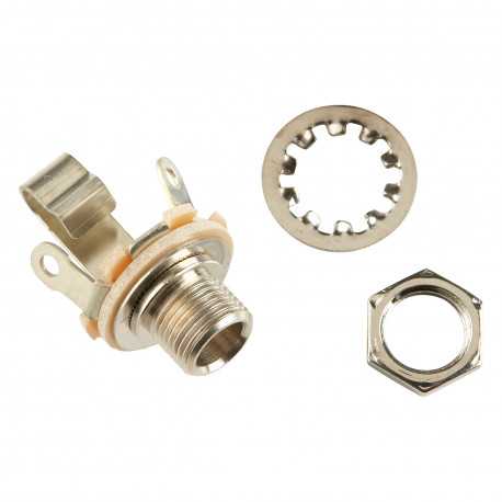 FENDER 1/4" 2-CONDUCTOR GUITAR OUTPUT JACK WITH MOUNTING HARDWARE