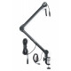 GATOR FRAMEWORKS GFWMICBCBM4000 Professional Desktop Mic Boom Stand with Led Light