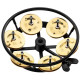Meinl 5" Hihat Tambourine, Solid Brass Jingles (Meinl THH1B-BK)