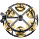 Meinl 5" Hihat Tambourine, Solid Brass Jingles (Meinl THH1B-BK)